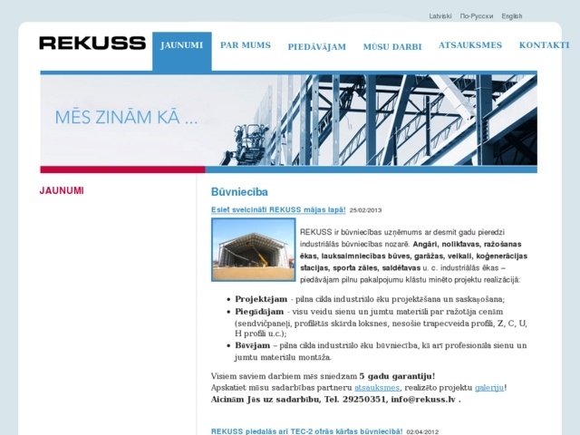 Rekuss Construction, SIA